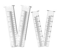 Tube de Pluviomètre 4 Pièces Éprouvette de Mesure des Précipitations