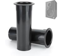 Tube De Port De Haut-Parleur, Trou Ouvert De 50Mm, Tube Réflexe De Basse En Plastique Abs Pour Caisson De Basses De 4 À 6 Pouces, 2 Pièces(Noir)