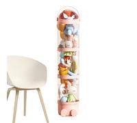 Tube de rangement animal en peluche - tube de rangement transparent à claire avec rack d'affichage multicouche | Solution efficace de l'espace vertical pour la collection de s en peluche dans la