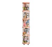 Tube de rangement d'animaux en peluche - poubelle en peluche, grille verticale à roues | Organisateur de jouets souples portables, solution de rangement grande pour les services publics de chambre, af