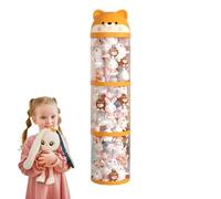 Tube De Rangement For Animaux En Peluche, Organisateur Transparent De Poupées D'animaux En Peluche, Grand Seau D'affichage De Poupée Avec Couvercle For Les Chambres(Three-layer Basic Model)