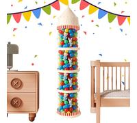Tube de rangement pour jouets, présentoir de poupées, support transparent, résistant à la poussière, château décoratif pour salle de classe, salon, chambre d'enfant, salle de jeux, dortoir