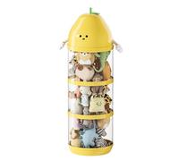 Tube De Rangement Pour Peluches - Seau Transparent En Forme De Poire, Organiseur Vertical | Conteneur Durable Pour Chambre D'enfant Avec Couvercle Anti-poussière, Plastique Léger, Accès Facile, Salle