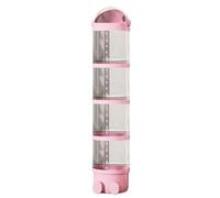 Tube de Rangement pour Peluches162 cm,Organisateur Transparent 4 Niveaux pour Poupées,Tube de rangement en peluche à économie d'espace avec Couvercle et Boucle,pour Crèche, Chambre d'enfants (Rose)
