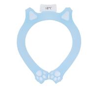Tube de refroidissement de cou en forme de griffe de chat, enveloppe de cou de refroidissement réutilisable, anneau de refroidissement de cou portable avec technologie de (Bleue)