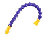 Tube de refroidissement flexible en plastique, 1 buse plate 1/2 3/8 1/4 ''filetage mâle 30-80 cm de long for système de refroidissement CNC de tour(Blue+yellow 1/2'',20cm)