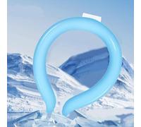 Tube de refroidissement pour le cou, anneau de glace réutilisable pour temps chaud, lot de gel congelé portable pour travailleurs en plein air, sport, soulagement de la chaleur d'été, 18 ℃ (bleu)