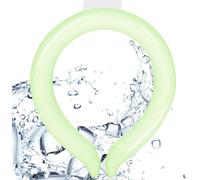 Tube de refroidissement pour le cou, anneau de glace réutilisable pour temps chaud, lot de gel congelé portable pour travailleurs en plein air, sport, soulagement de la chaleur d'été, 18 ℃ (vert)