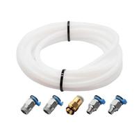 Tube de remplacement Capricornus 2 mm OD 4 mm ID compatible avec l'extrudeuse Rostock Hotend 1,75 mm 2 m ou 5 m de longueur avec 5 pièces à raccord rapide PC4 01(2M 5PCS)