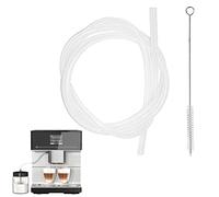 Tube de remplacement de lait en silicone pour machine à café automatique avec brosse de nettoyage - Convient pour les machines à café avec tuyaux en silicone d'un diamètre intérieur de 3 mm - 2 m