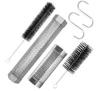 Tube de saveur, brûleur à granulés hexagonal en acier inoxydable, outil d'amélioration du goût du gril, chambre de barbecue suspendue, pour la maison, la cour, le balcon, le fromage, le bœuf, les noix