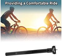 Tube De Selle De Vélo Absorbant Les Chocs, Tube De Selle De Selle De Vélo Noir Brillant 1 Pc 25,5X300Mm En Fibre De Carbone