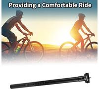 Tube De Selle De Vélo Absorbant Les Chocs, Tube De Selle De Selle De Vélo Noir Brillant 1 Pc 27,2X450Mm En Fibre De Carbone