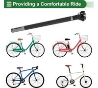 Tube De Selle De Vélo Universel En Fibre Carbone Absorbant Les Chocs, Noir Mat Gris 1 Pièce