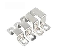 Tube de selle en acier inoxydable 304, carré, rectangulaire, épais, en forme de M, en forme de U, boucle de selle, cerceau de gorge, carte de tube Ohm(25 x 25 (2Pcs))