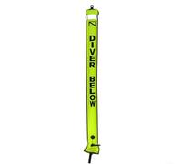Tube de signalisation gonflable de sécurité pour la plongée sous-marine pour marquage de surface lors d'exercices de navigation sous-marine (1,5 m x 15 cm, jaune)