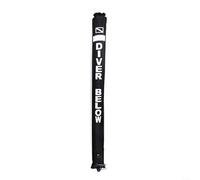 Tube de signalisation gonflable de sécurité pour la plongée sous-marine pour marquage de surface lors d'exercices de navigation sous-marine (1,5 m x 18 cm, noir)