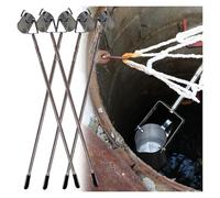 Tube d'échantillonnage de Liquide, kit d'échantillonnage d'eau de tête de puits rétractable à 2 5 8 12 16 20 23 Pieds, louche d'échantillonnage de bécher pendulaire d'étang/Usine/Laboratoire