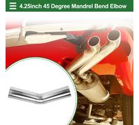 Tube D'Échappement Coudé À 45 Degrés Pour Voiture Personnalisée Bricolage, Tuyauterie De Tube Échappement 108Mm/4.25" Od 300Mm/11.81" Longueur En Acier Inoxydable 304 Ton Argent