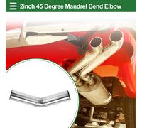 Tube D'Échappement Coudé À 45 Degrés Pour Voiture Personnalisée Diy, Tuyauterie De Tube D'Échappement Modifié 51Mm/2" Od 150Mm/5.91" Longueur En Acier Inoxydable 304 Ton Argent