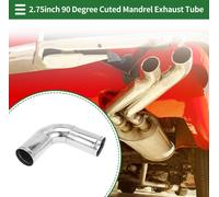 Tube D'Échappement Coudé À 90 Degrés Avec Perle Roulée Pour Tuyauterie D'Échappement Personnalisée Diy 70Mm De Diamètre Extérieur 200Mm Longueur Acier Inoxydable T304 Ton Argent