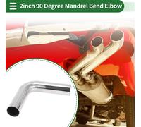 Tube D'Échappement Coudé À 90 Degrés Diy Pour Voiture Personnalisée - Tuyauterie De Tube D'Échappement 51Mm/2" Od 200Mm/7.87" En Acier Inoxydable T316 Ton Argent