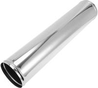 Tube D'Échappement Droit Avec Perle Roulée Pour Tuyauterie De Tube D'Échappement De Voiture Personnalisée Diy 108Mm Od 500Mm Longueur D'Extrémité Acier Inoxydable T304 Ton Argent