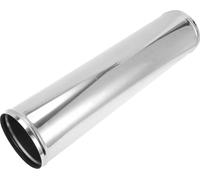 Tube D'Échappement Droit Avec Perle Roulée Pour Tuyauterie De Tube D'Échappement De Voiture Personnalisée Diy 121Mm Od 500Mm Longueur D'Extrémité Acier Inoxydable T304 Ton Argent