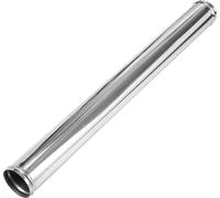 Tube D'Échappement Droit Avec Perle Roulée Pour Tuyauterie De Tube D'Échappement De Voiture Personnalisée Diy 76Mm/3" Od 762Mm/30" Longueur En Acier Inoxydable Ton Argenté