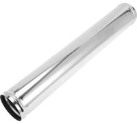Tube D'Échappement Droit Avec Perle Roulée Pour Tuyauterie Échappement Voiture Personnalisée Diy 80Mm Diamètre Extérieur 500Mm Longueur Extrémité Acier Inoxydable T304 Ton Argent