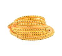 Tube d'étiquettes de numérotation de fils, Lot de 100 marqueurs de câbles EC jaunes for fils de 1,5 à 6 mm² avec marqueurs alphanumériques(Ec-2(100pcs),Color-O)