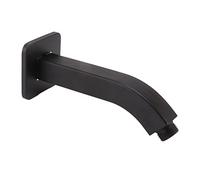 Tube d'extension de bras de douche en laiton, rallonge de pomme de douche, conception durable chromée, NPT standard pour salle de bain, cuisine, toilettes, avec couvercle (Noire)