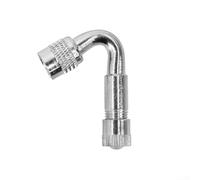 Tube d'extension de buse d'air à 45 degrés et 135 degrés compatible avec les pneus de scooter, moto, monocycle, vélo et systèmes de valve standard (argent 45°)