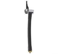 Tube d'extension de pompe à vélo 15 cm avec bec de conversion en cuivre et adaptateur de buse en caoutchouc pour valve française et verrouillage à 90 degrés pour gonflage de pneus de vélo et moto