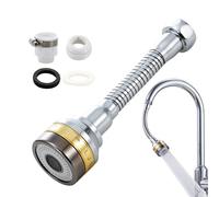 Tube d'extension de robinet universel avec 3 modes de pulvérisation, aérateur rotatif à 360° à économie d'eau, réglage de la direction à 110° pour évier de cuisine et pomme de douche