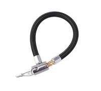 Tube D'Extension pour Gonfleur d'air Noir avec Mandrin Verrouillable | Métal et Caoutchouc, Connexion de Valve Sécurisée, Portée Flexible, pour Vélo, Moto et Dépannage