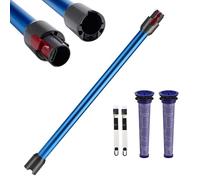 Tube d'Extension Télescopique Dyson Compatible V7 V8 V10 V11 V15 - Avec 2 Filtres et Deux Brosses 2-en-1 - Bleu