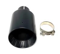 Tube D'extrémité Silencieux 1 Pièces Embout D'échappement Universel Noir Embout Silencieux D'échappement Acier Inoxydable Tuyau D'échappement Oblique Embout D'échappement Gorge Queue(IN 63MM-OUT 89MM)