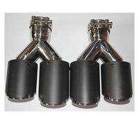 Tube D'extrémité Silencieux Embout D'échappement Universel En Fiber Carbone 2 Pièces Entrée 2.5 "63mm Sortie 3.5" 89mm Embouts De Silencieux Universels Double Tuyau Quad Gorge Queue(67MM IN-101MM OUT)