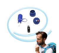Tube d'hydratation portable - Sac d'hydratation portable - Pour cyclistes - Tube de boisson - Double adaptateur portable - Tuyau d'hydratation - Paille pour le camping du poisson