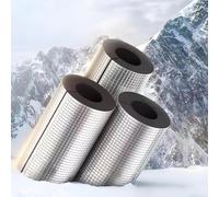 Tube d'isolation Mousse Flexible ID 6 9 13 16 20 22 27 34 43.0 48 60 76 89 110 mm Auto-Adhésif feuille d'aluminium Isolant de Tuyau Extérieur, Tuyaux Chauffage Climatisation(ID60mmxT10mm)