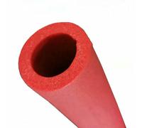 Tube d'isolation thermique 1,8 m, manchon en éponge, housse de protection pour guidon de voiture, équipement de fitness, accessoires de tuyaux (rouge, 1,8 m, diamètre intérieur 32 mm, 1 pièce)