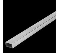 Tube droit en aluminium, longueur 500 mm, tube carré en alliage d'aluminium 6063, tube métallique capillaire rectangulaire 1 pièce(500X10X25X2MM)