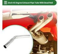 Tube Échappement À Coupe Biseau 45 Degrés Bricolage Sur Mesures Tuyau Échappement Voiture Modifié Tubage Tuyauterie 51Mm/2" Od 300Mm/12" Longueur Acier Inoxydable T304 Ton Argent