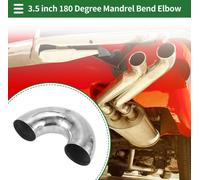 Tube Échappement À Mandrin 180 Degrés Pour Voiture Personnalisée Faire Soi-Même, Tuyauterie 89Mm/3.5" Diamètre Extérieur Et 100Mm/3.94" Longueur Acier Inoxydable T304 Ton Argent.