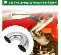 Tube Échappement Mandrin À 180 Degrés Pour Voiture Personnalisée Faire Soi-Même, Tuyauterie 80Mm/3.15" Diamètre Extérieur Et 100Mm/3.94" Longueur Acier Inoxydable T304 Ton Argent
