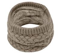 Tube Écharpe Enfants d’Hiver Chaud -cou Coupe-Vent Polaire Tour de Cou -Usage pour Garçons et Filles Écharpes Rondes Réversible Doux Snood Neckwarmer (Khaki, One Size)