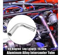 Tube en alliage d'aluminium, diamètre extérieur 2,50" (63 mm), longueur de jambe 6" (152 mm), coude à 90 degrés pour tuyau d'intercooler, raccord d'admission d'air - Lot de 1