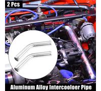 Tube en alliage d'aluminium universel pour voiture, diamètre extérieur de 32mm/1,25", longueur de jambe de 100mm/4", coude de 45 degrés, raccord de tuyau d'intercooler - Lot de 2