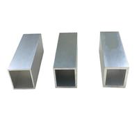 Tube en aluminium Profilé de tube carré en alliage d'aluminium 25x25mm Tube rectangulaire en alliage d'aluminium Matériaux de décoration de squelette de modèle d'avion(25x25x1.5mm,200mm)